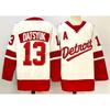Mens Retro Ice Hockey Jersey Custom Number 71 88 Larkin DeBrincat Datsyuk Cotton Blend Practice Uniform