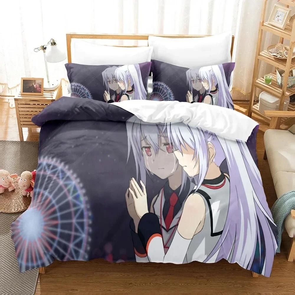 Anime Plastic Memories Isla Comfortable Duvet Quilt Cover Pillowcase Bedding Set Children Bedroom Decoration Home Textile