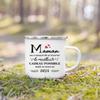 French Print Creative Coffee Cups Drinks Water Camping Cup Enamel Handle Mug Birthday Father's Day Mother's Day Gift for Mom Dad