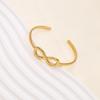 Personalized Bow Mouth Design Hand Jewelry Girls Girlfriend Gold Opening C-Shaped Titanium Steel Bracelet Jewelry