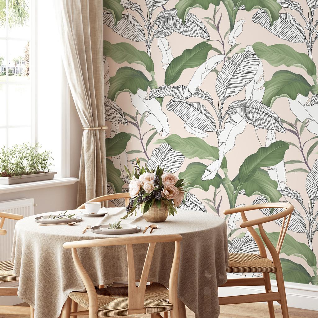 Plant Flower Texture Abstract Wall Sticker Self-Adhesive Tiktok Bedroom Wall Sticker Home Wallpaper Sticker