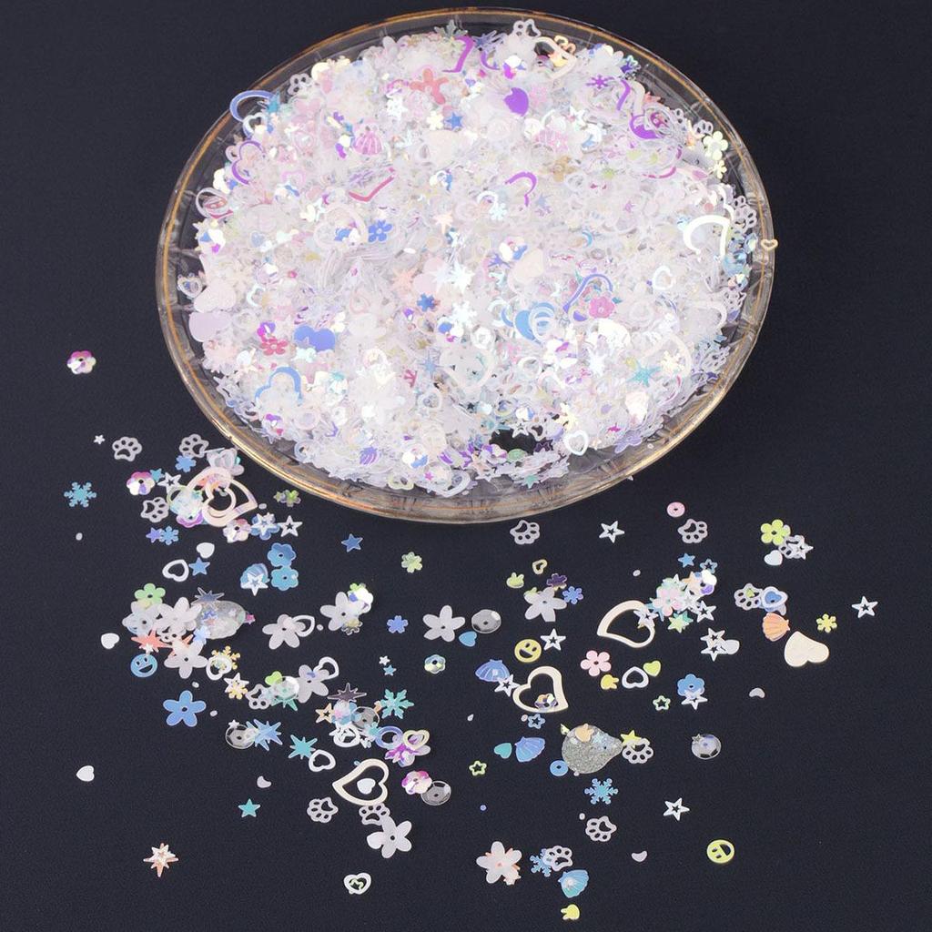 Iridescent Geometric PVC Sequin Nail Art Decorations