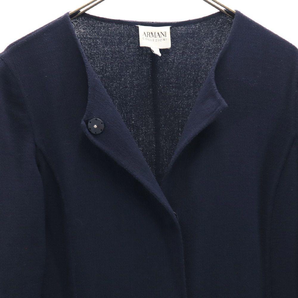 ARMANI COLLEZIONI Long sleeve wool No color coat 38 Navy Women Used