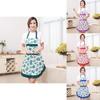 Timeless Women Floral Kitchen Bib Apron Featuring Chic Design And Ample Storage