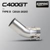 Slip On For C400GT C400GX 2020 Full System Motorcycle Exhaust Escape Moto Tube Middle Link Pipe With 51MM Muffler