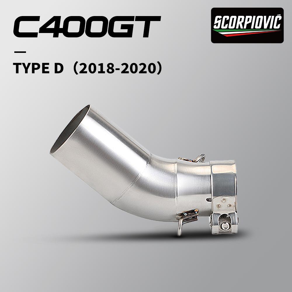 Slip On For C400GT C400GX 2020 Full System Motorcycle Exhaust Escape Moto Tube Middle Link Pipe With 51MM Muffler