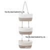Three-Layer Wall-Mounted Cotton Rope Storage Basket - Decorative Indoor Organizer for Books and Sundries.