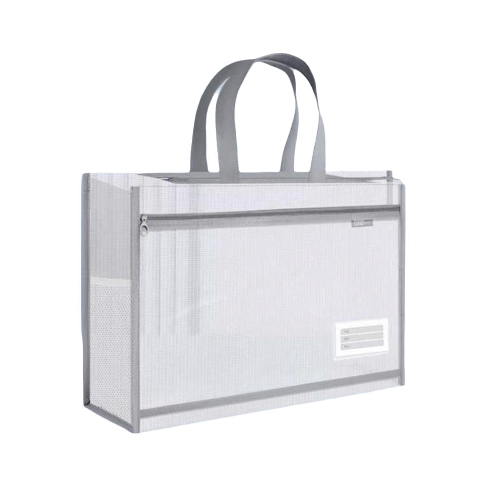Large Capacity Mesh Art Bag Transparent Test Paper Bag Reusable File Storage Bag  Student