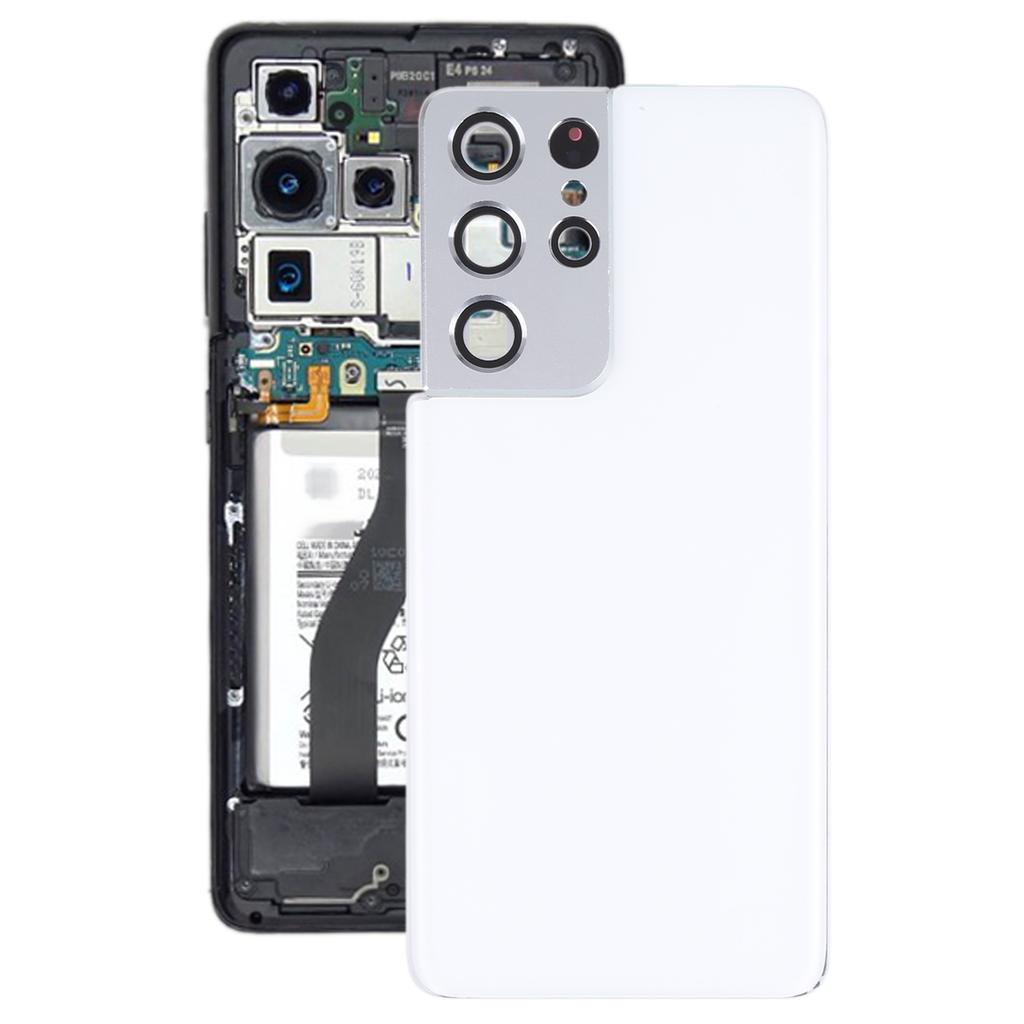 For Samsung Galaxy S21 Ultra 5G Battery Back Cover with Camera Lens Cover Replacement Phone Repair Parts
