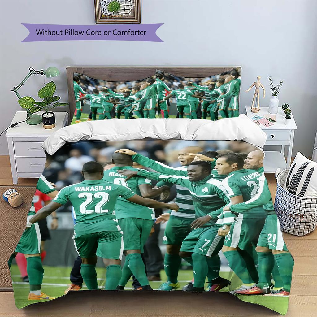 Biancheria da letto con motivo Panathinaikos FC Decorazione per la casa Regalo di compleanno (1 * copripiumino + 2 * federa, senza nucleo)