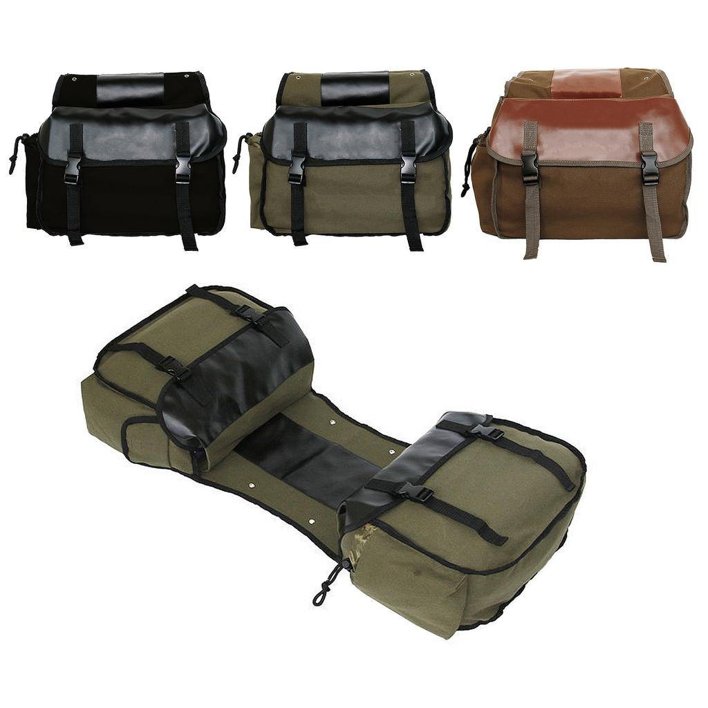 Bicycles Double Panniers Bag Cycling Luggage Storage Bag Canvas Cycling Bag for Cycling and Commuting Needs