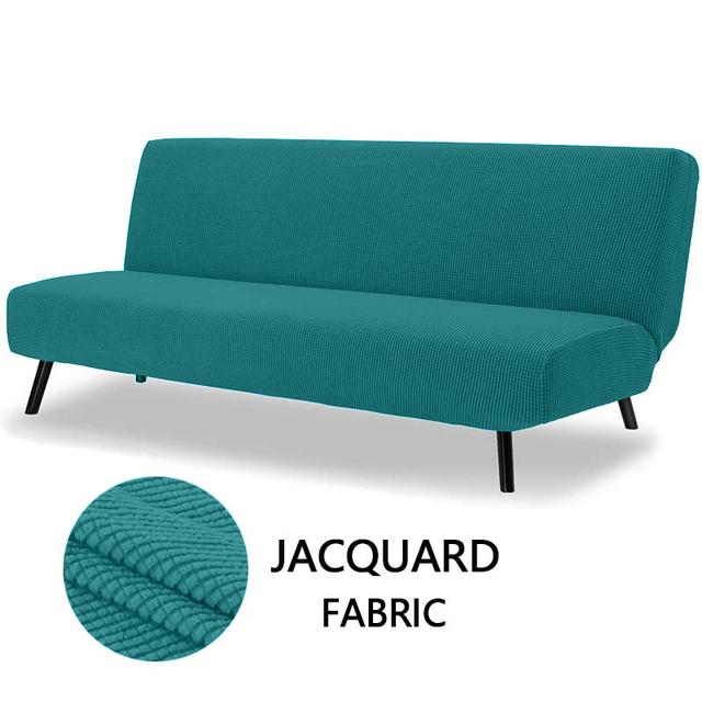 Sofa Bed Cover Polar Fleece Fabric For Living Room Couch Cover Stretch Slipcovers Elastic Stretch Armless Sofa Bed Case