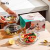 Zipo Ya 3-Piece High Borosilicate Glass Casserole Set