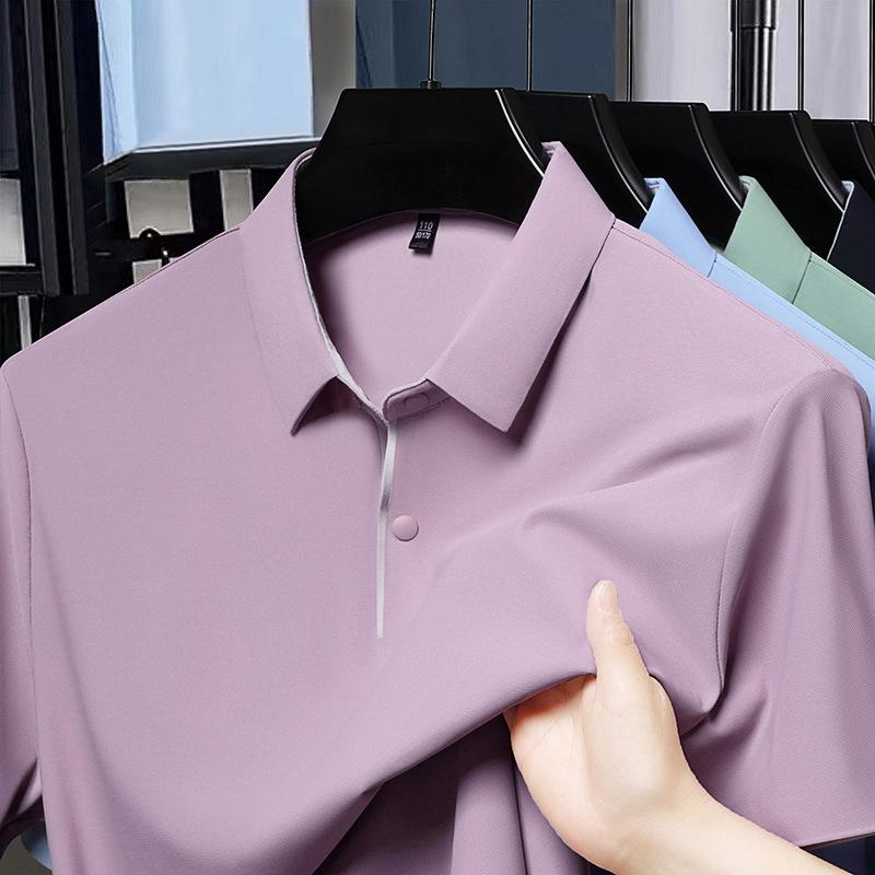 Men's Short Sleeve POLO Shirt Lapel Casual Versatile Summer T-Shirt Men's