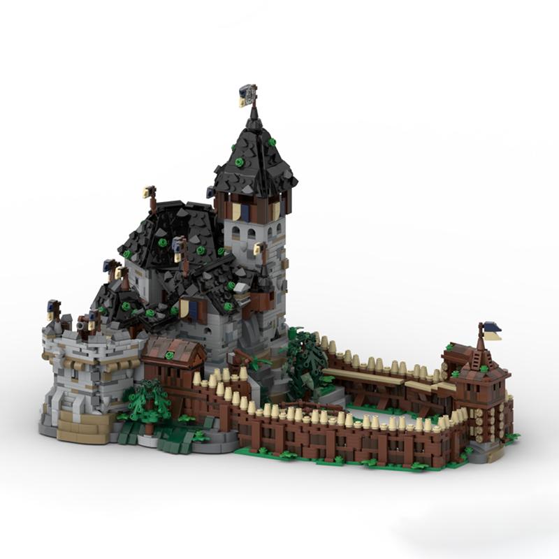 Brand new MOC European medieval street scene Blaustein Castle Duke's Mansion model DIY assembly building blocks toy gift