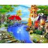 Full Drill Diamond Embroidery Mountains And Rivers Scenery Craft Kit 5d Diamond Mosaic Landscape Needlework Home Deco