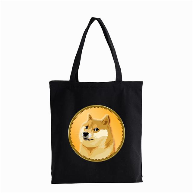Dogecoin et elon sac à provisions hommes sac à bandoulière Dogecoin Elon musc drôle anime femmes sac à main sac en toile Bolsas