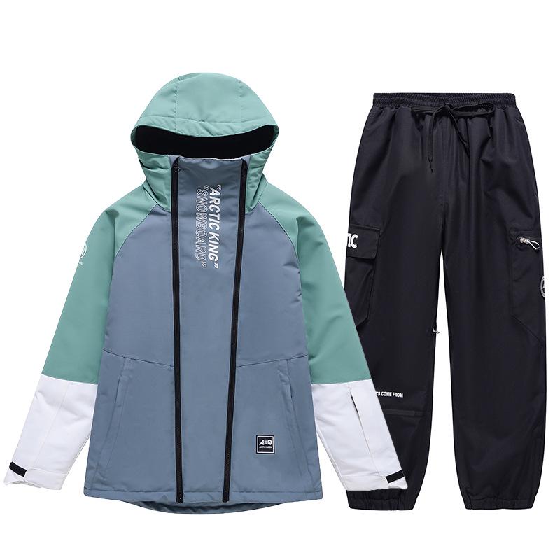 Unisex Winter Ski Suit: Windproof, Water-Repellent Jacket and Pants for Outdoor Snowboarding and Skiing.