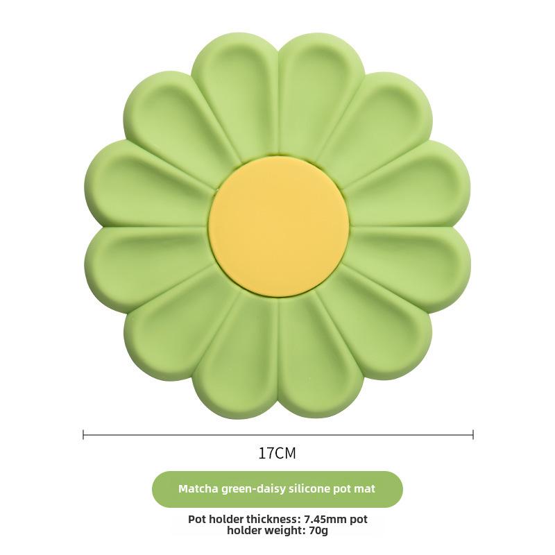 Daisy Flower Shape Cup Coaster Silicone Slip Insulation Pad Cup Mat Hot Drink Holder Mug Stand Home Table Decorations Kitchen Accessory