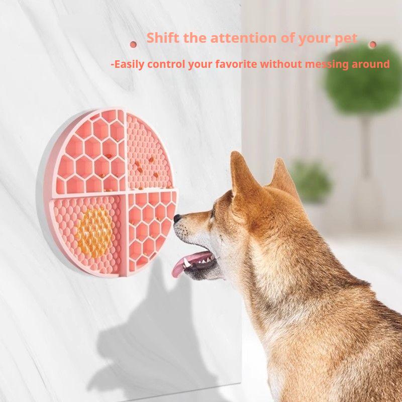 Haustiermatte für langsames Fressen, Futterutensilien mit Saugknöpfen, Hundenapf, Katzennapf, Leckmatte, Anti-Schling-Futter, Zubehör für langsame Fressmatte
