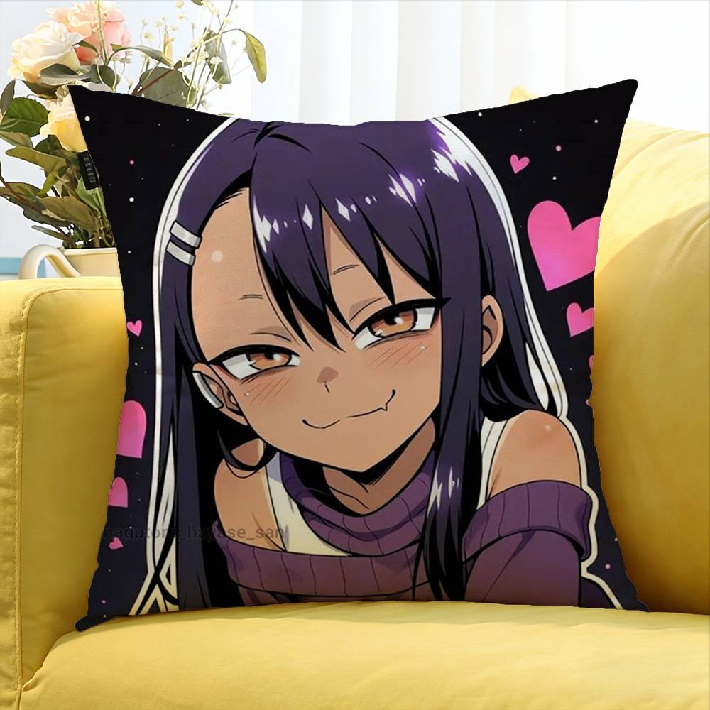 pc Nagatoro Hayase Anime World Various Sizes Square Pillow Case For Car Home Bedchamber Decor
