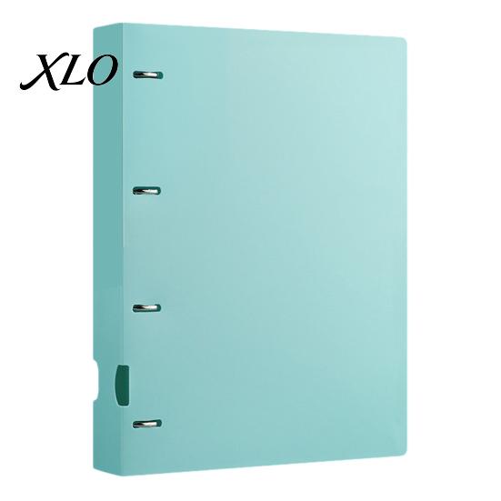 Large Capacity Document Folder 4-Hole Folder/A4 File Bag, Durable PP Portable Storage Lightweight Folder, Macaron Colors Organizer for Office