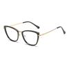 Trendy Women's Light-Changing Transparent Myopia Glasses with Slim Big Frame