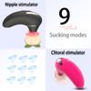 ZOMTOP Suction Electric Massager for 9 Suction Clitoral Suction Nipple Clitoral Stimulation Small Squirting Electric Nipple Development USB Waterproof