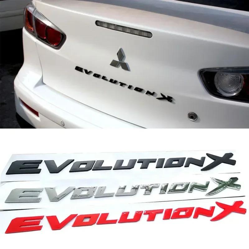 ABS Letters Decals Car Rear Trunk Emblem Sticker for Mitsubishi Evolution X Badge EVO Lancer 9 10 ASX L200 Pajero Eclipse