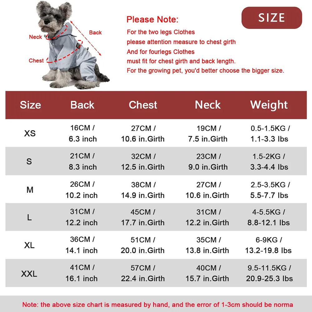 Dog Raincoat Waterproof Dog Rain Jacket with Reflective Strap and Leash Hole Rainy Day Pet Clothes Windproof Puppy Cat Rain Coat 5