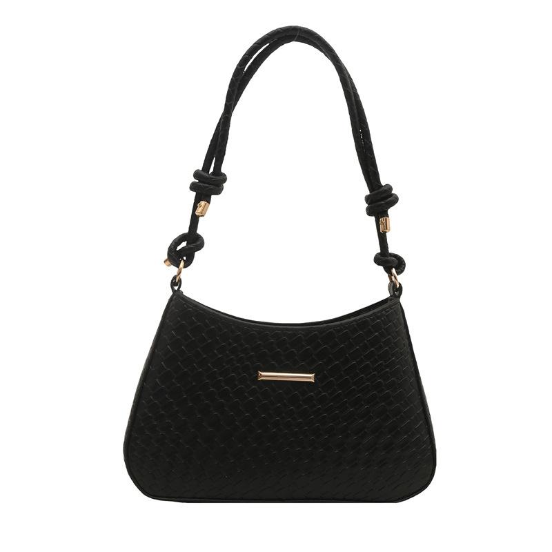 

Сумки через плечо под мышкой для женщин Новая текстура ПУ кожа Сумка через плечо Роскошный дизайнер Свадебные сумки для невесты Сумка-слинг чёрный