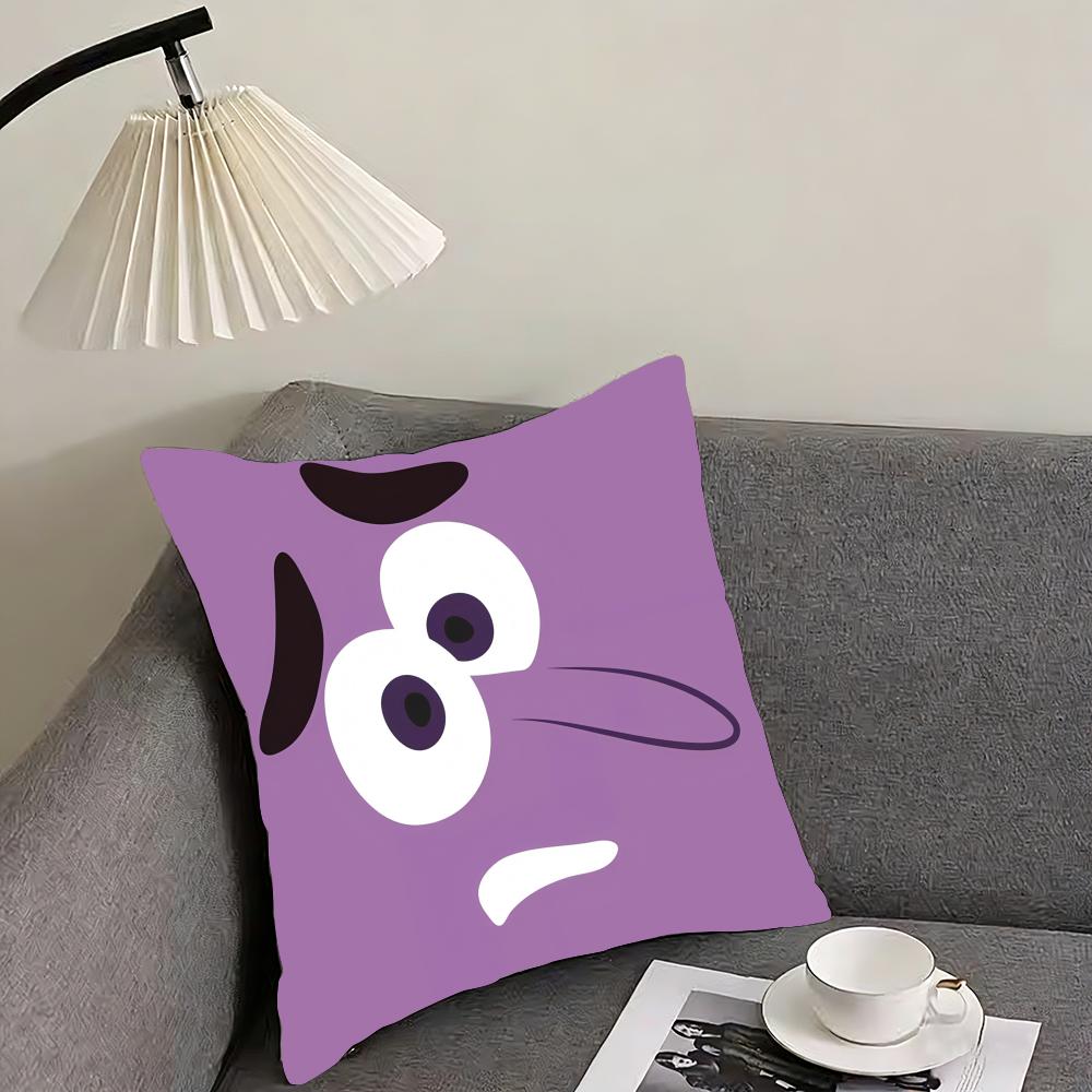 CARTOON ANGRY EYES Cute Cushion Cover Pillowcase Ultra Soft Skin Friendly Fabric Cloud Like Comfort  Concealed Zipper