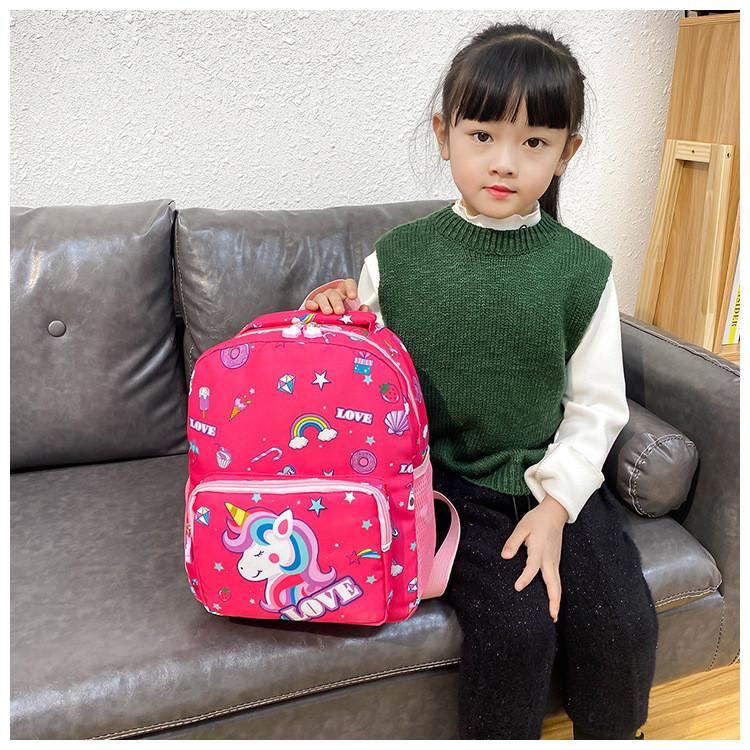 Rainbow Star Unicorn And Strawberry Backpack Childrens Cartoon Bag Zipper