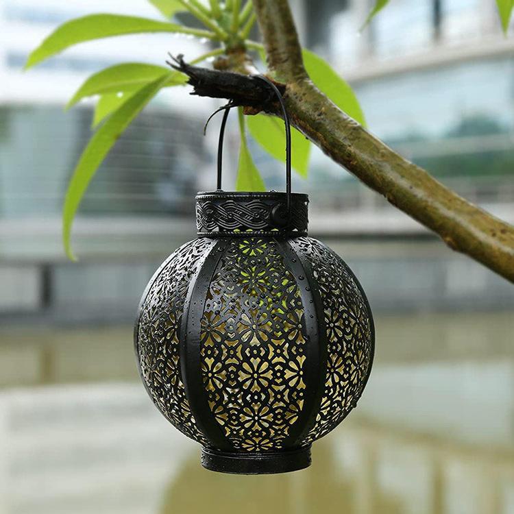 Solar Powered LED Outdoor Lights Aluminum Hanging Lamps with Handle for Garden Table Patio Path Waterproof IP65 Decorative
