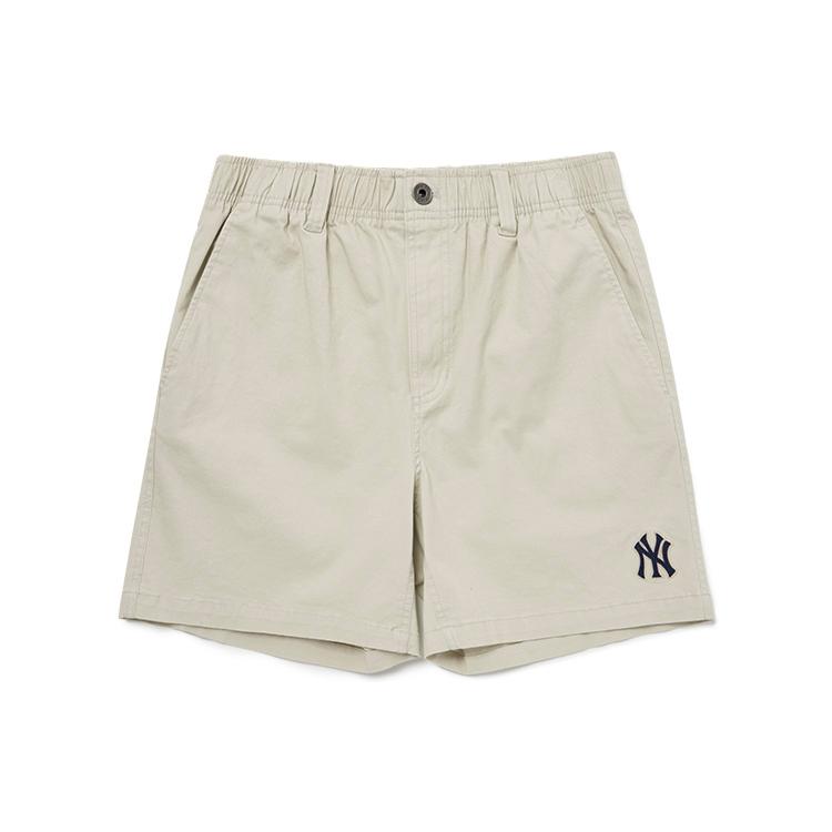 MLB Base Logo Casual Shorts Unisex Beige Moderate 3ASMB0123-50BGL