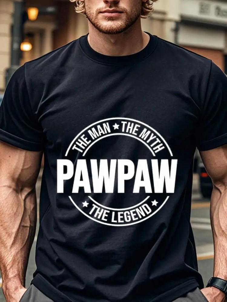 

Men039;s 034;The for Man The Myth The Legend034; Papaya Pattern T-shirtBlack cotton ro Unisex T-Shirt M