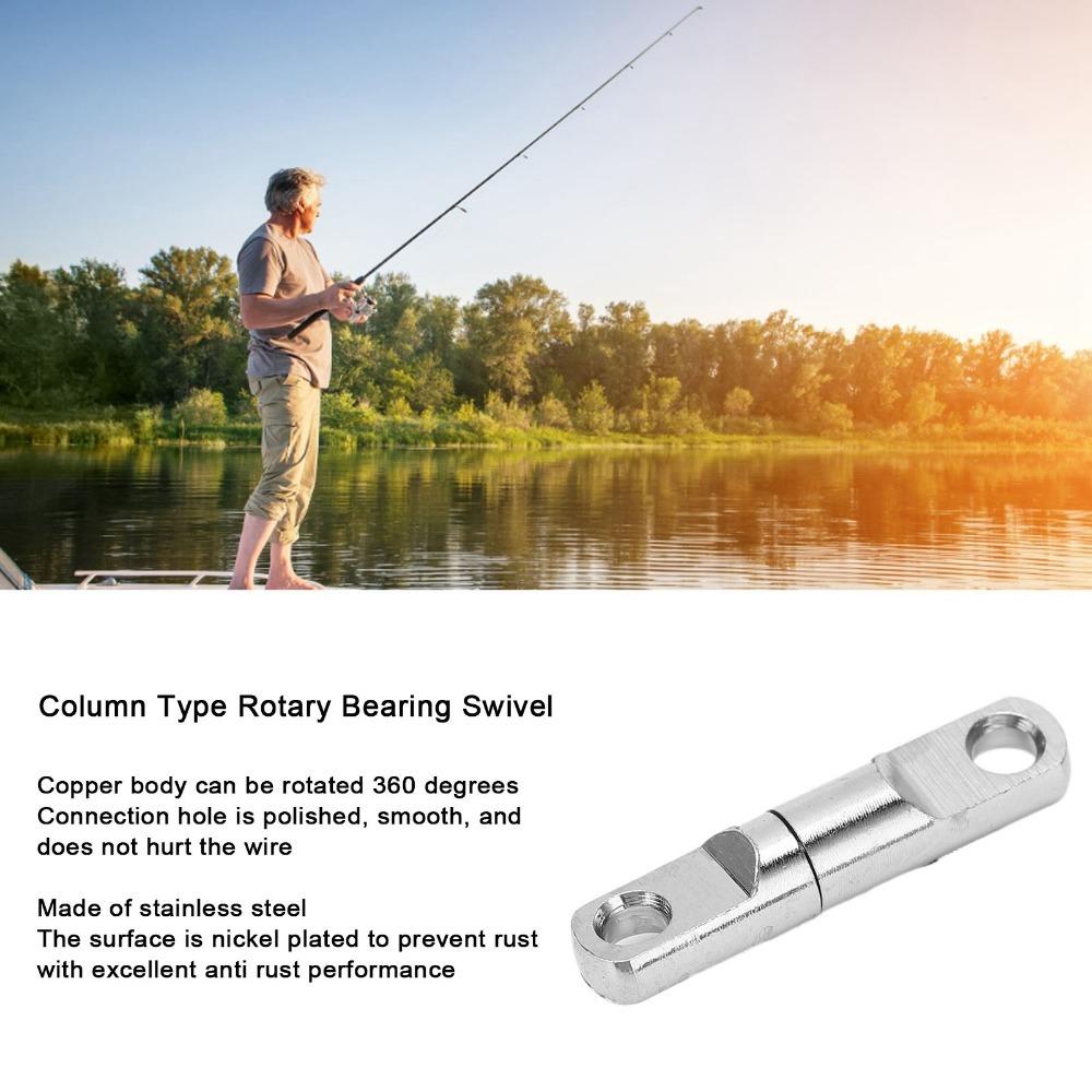 15PCS Stainless Steel Bearing Swivels 360° Swivel Connectors Fishing Swivels  Fishing Accessories 3.5#
