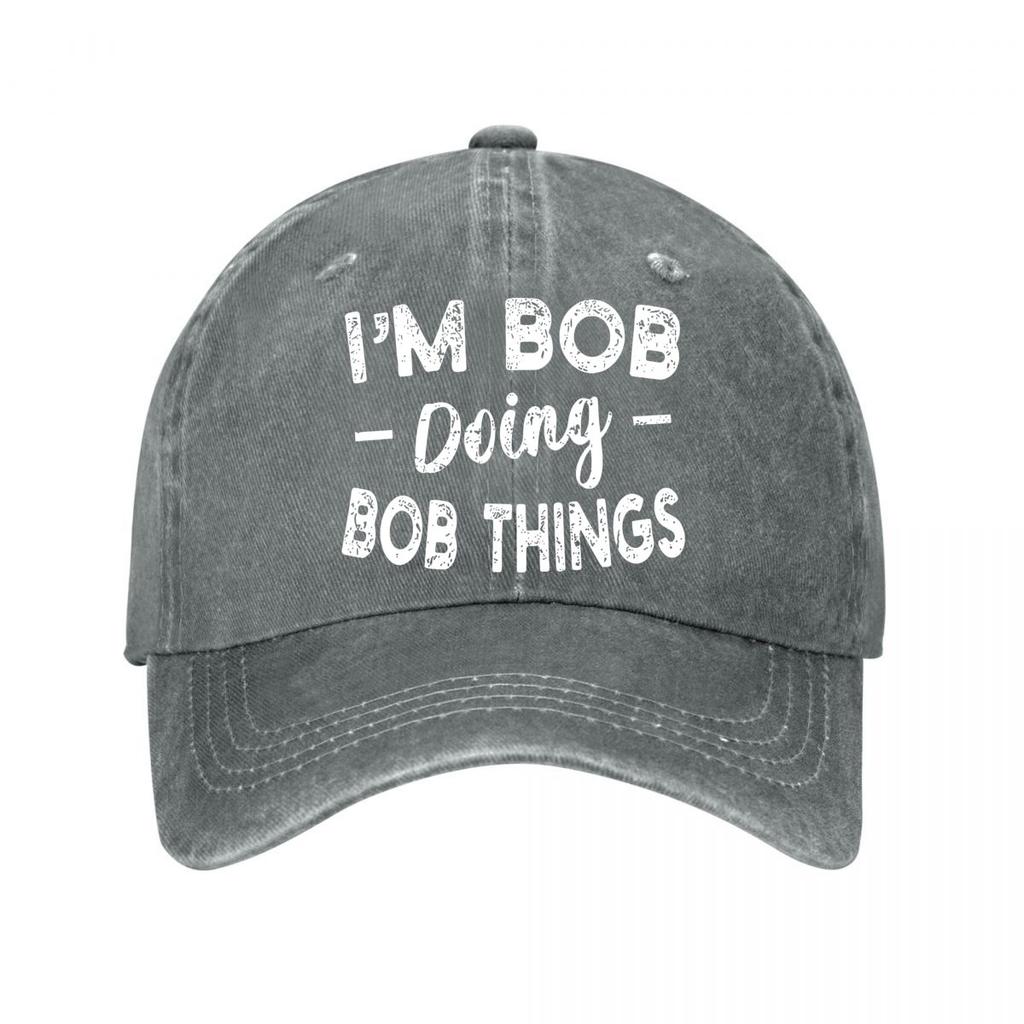 Im Bob Doing Bob Things Vintage Baseball Cap New Vintage Washed Cotton Baseball Cap Parent Kids Sun Hats