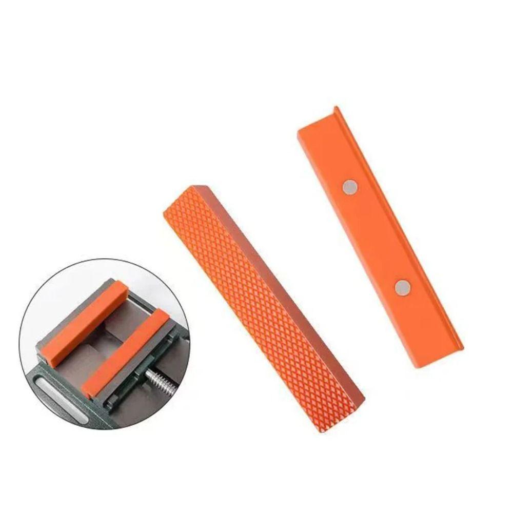 2 Pcs Bench Vice Pad Magnetic Vise Soft Jaw Pads Brand New Jaw Rubber