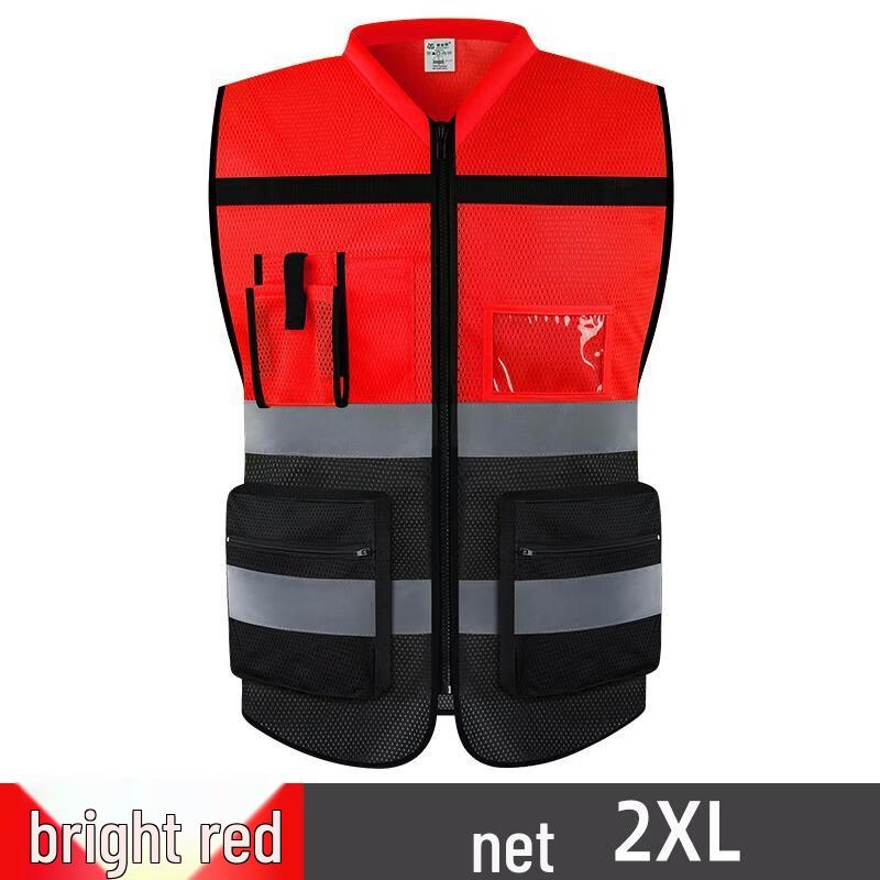 HANDUNYOU Multi-Pocket Reflective Safety Vest