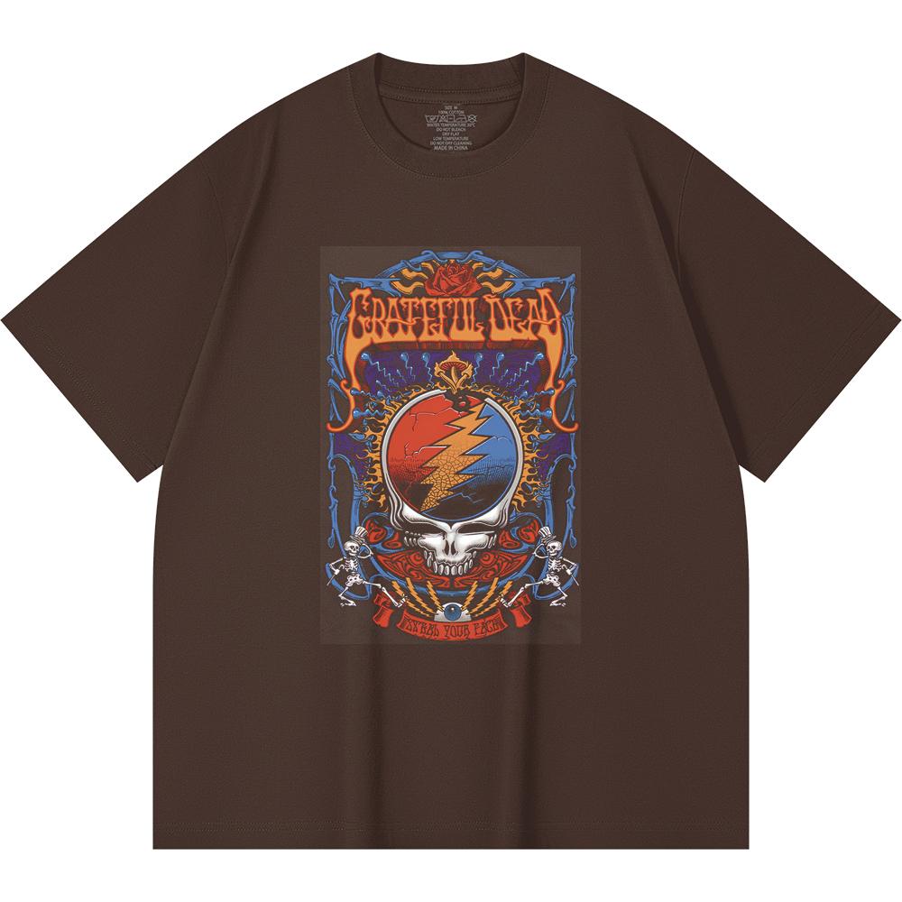 230 Gsm 100% Cotton Heavy Metal T-Shirt  Rock Band Popular Music Print Unisex Heavy Cotton T Shirt