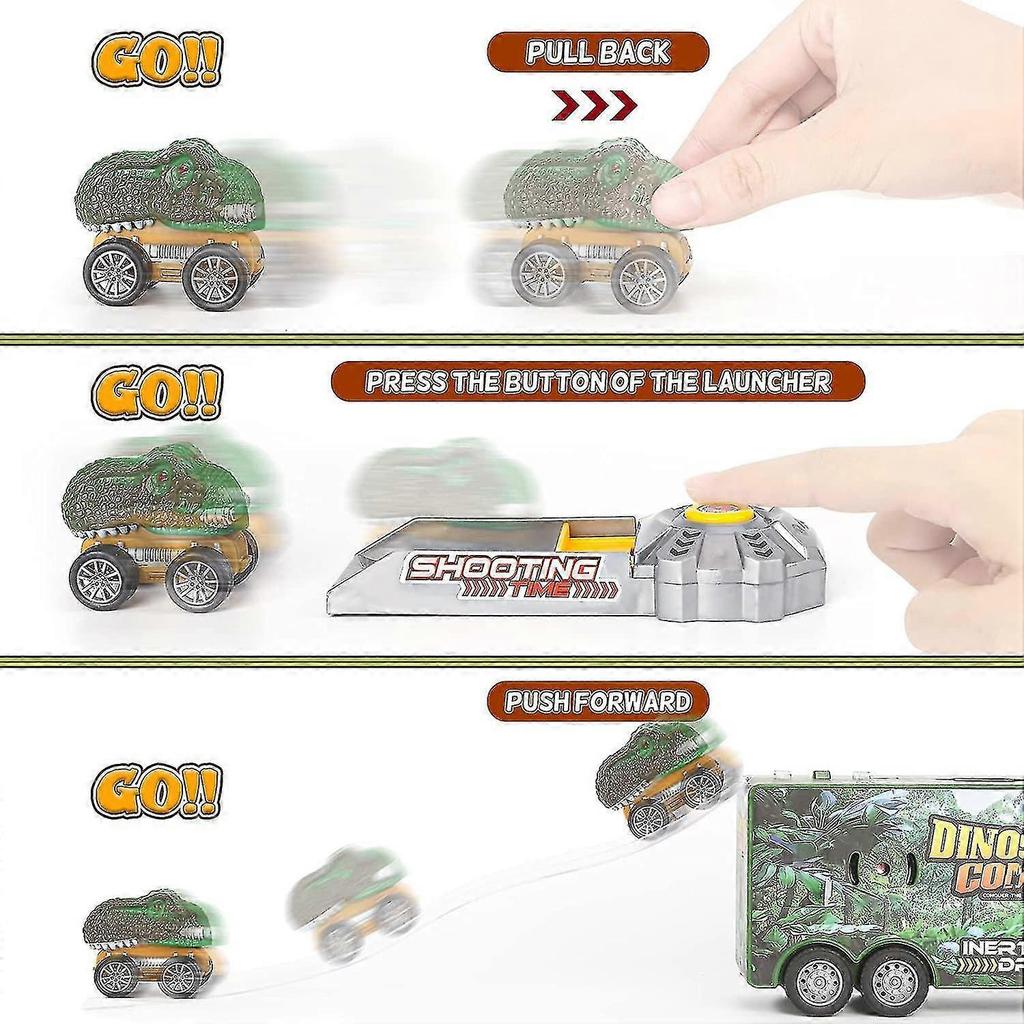 Dinosaur Truck Toy set With Light And Sound, music Dinosaur track toy kit