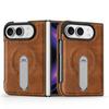 IPhone 18 Duo Leather Case With 360 Rotating Stand Foldable Business Flip Cover Men Women Office Travel