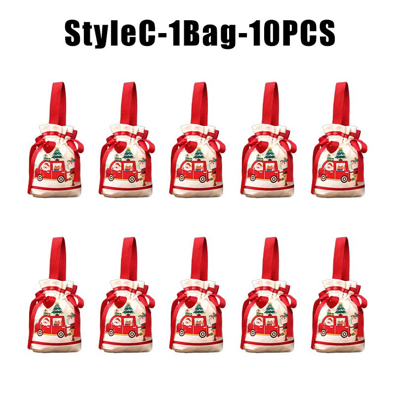 

Christmas Drawstring Gift Bags Candy Xmas Gift Bags Reusable Canvas Bag Gift Wrap Bags for Xmas Presents Party Favors Decor 9 5 21cm