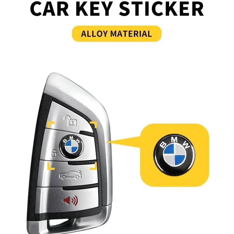 2/5/10Pcs 11/14mm Car Key Sticker Logo 3D Metal Emblem Car Accessories for BMW E46 E90 E60 F10 F30 F20 E39 E36 E70 F25 F15 E53 E92 E87 G30