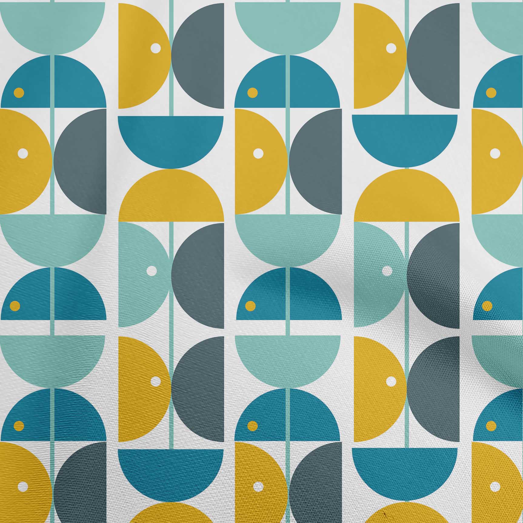 

OneOone Бавовняний поплін, блакитна тканина Геометричне коло Швейна тканина у дворі, надрукована своїми руками Швейні приладдя для одягу, 42 дюйми 42 Inch Wide - Viscose Chiffon жовтий