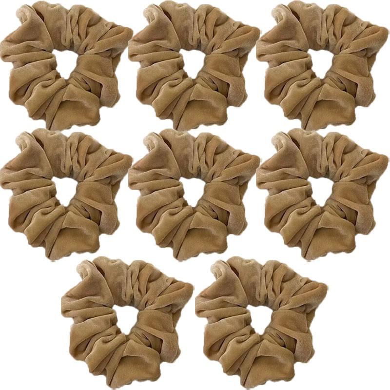 Koreanischer Samt Scrunchie Gummi Elastische Haarbänder Damen Einfarbig Stirnband Pferdeschwanzhalter Bänder Seil Mädchen Haaraccessoires