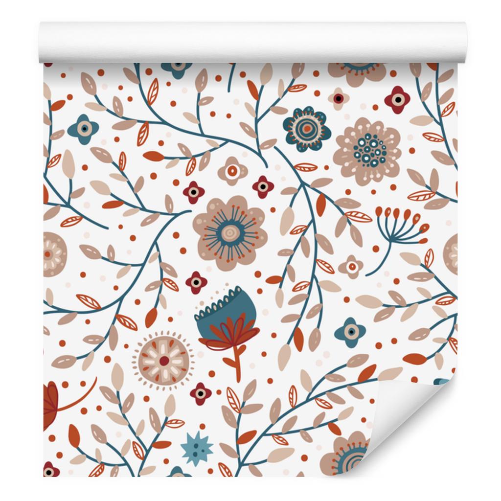 Forest Animals and Nature Wallpaper White, Light Gray and Cream 50x1000