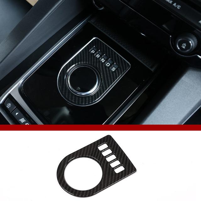ABS Carbon Fiber Car Central Console Gear Shift Frame Cover Trim Carbon Fiber For Jaguar F-Pace X761 XE X760 XF X260 Accessories