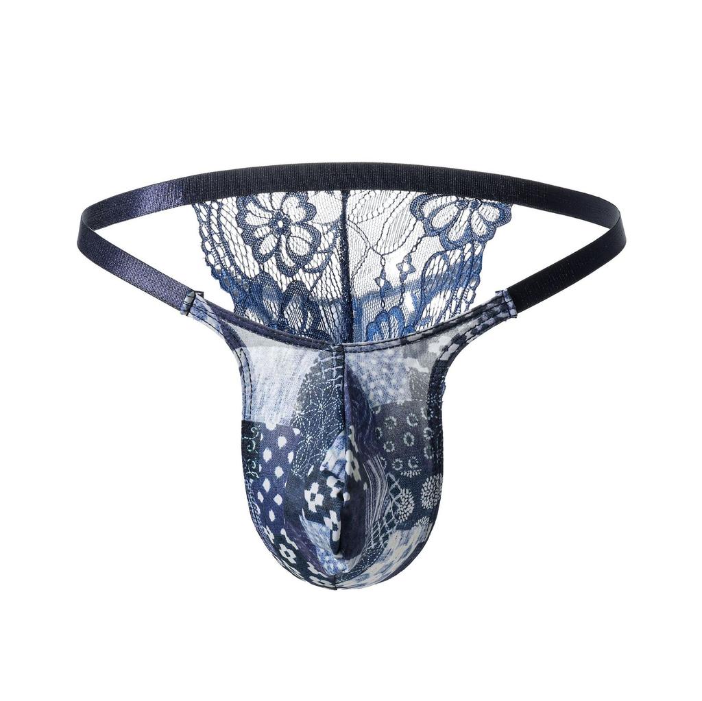 Dámské krajkové tanga Sexy svůdné průhledné kalhotky Síťované flirtovací pánské kalhotky Krajkové kalhotky